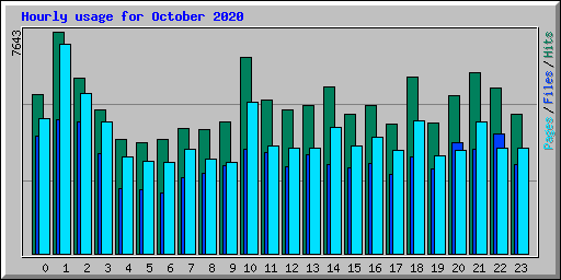Hourly usage for October 2020