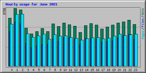 Hourly usage for June 2021