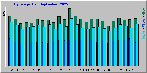 Hourly usage for September 2025